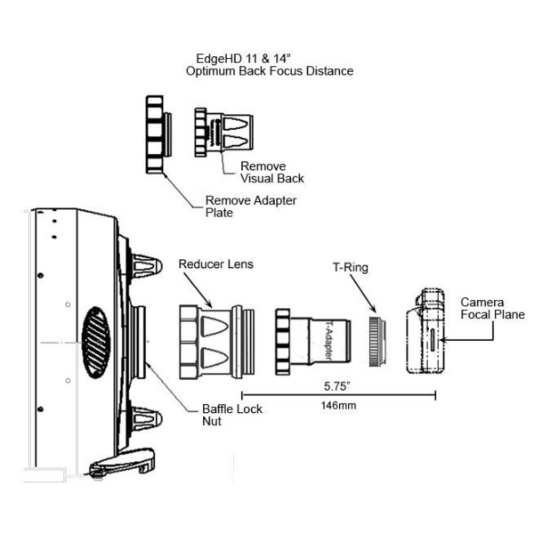 Celestron 0,7 Brennweitenreduzierer für 14'' Edge HD