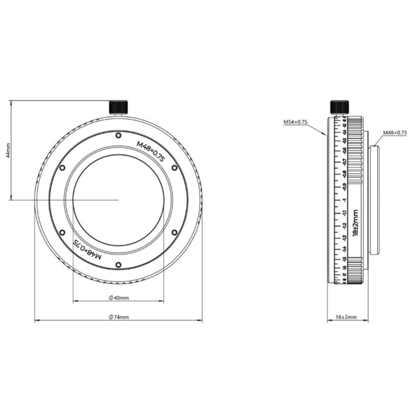 Askar Förlängningshylsa Adapter M54/M48 16-20mm