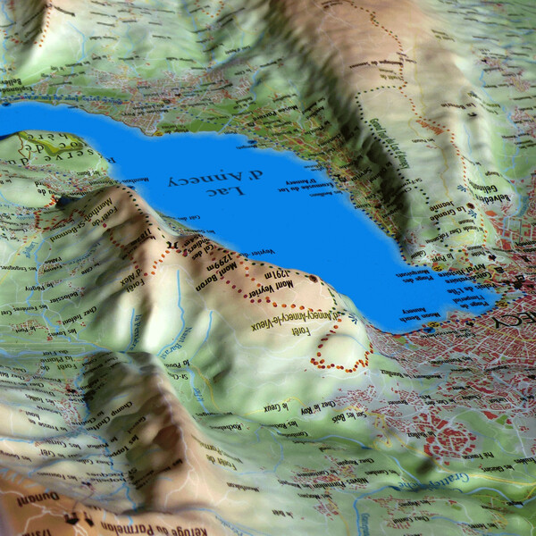 3Dmap Regionkarta Le Lac d'Annecy