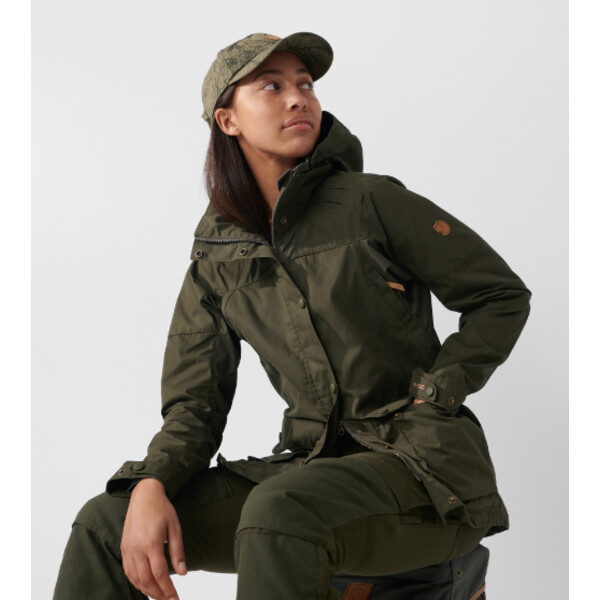 Fjällräven Skogshybridjacka W, 633 mörk oliv, XL