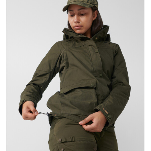 Fjällräven Skogshybridjacka W, 633 mörk oliv, XL