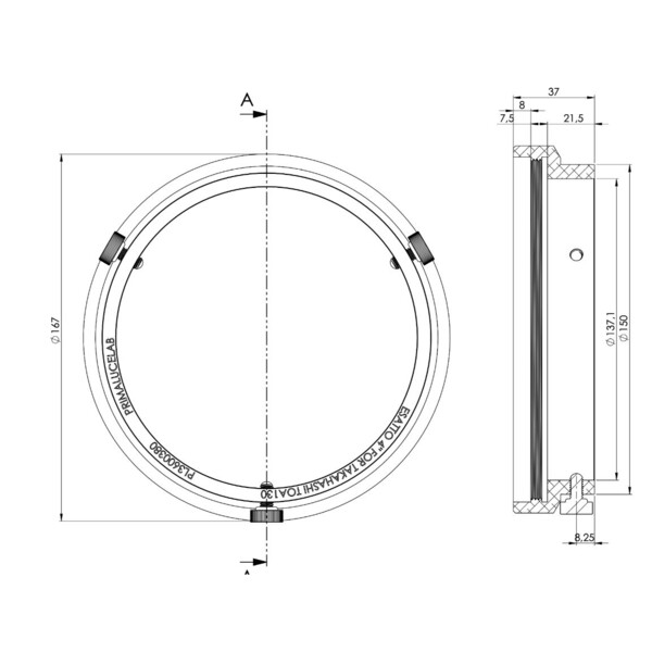 PrimaLuceLab Adapter ESATTO 4" für Takahashi TOA130