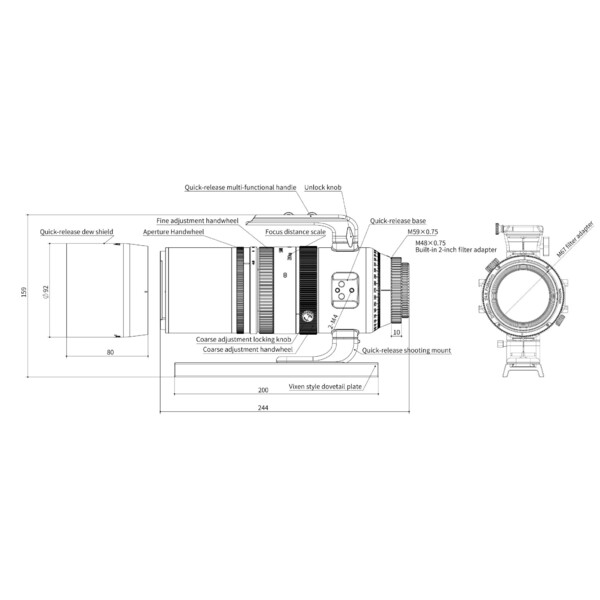 Askar Apokromatisk refraktor AP 55/264 SQA55 OTA