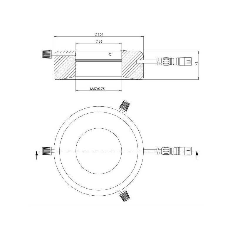 StarLight Opto-Electronics RL12-18f G, flood, grön (528 nm), Ø 66mm