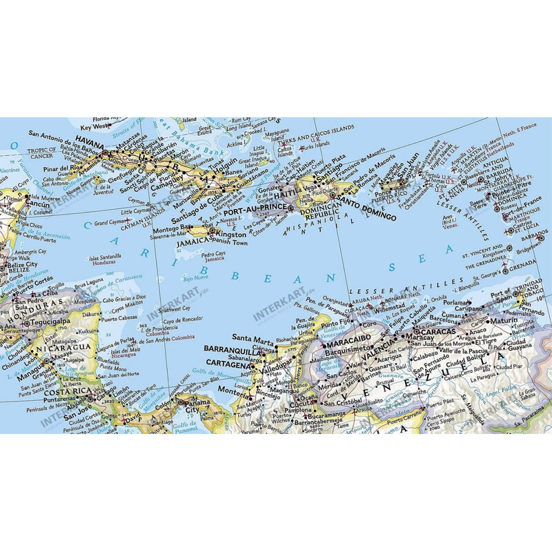 National Geographic Kontinentkarta Continent map north America, politically groïoe