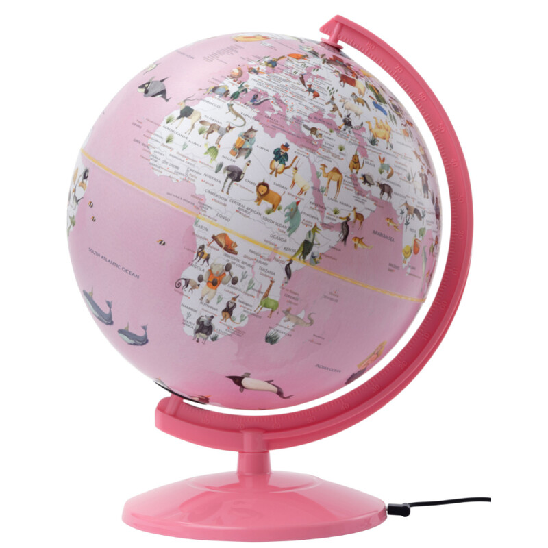 TROIKA Glob Wildlife World Light Pink 25cm