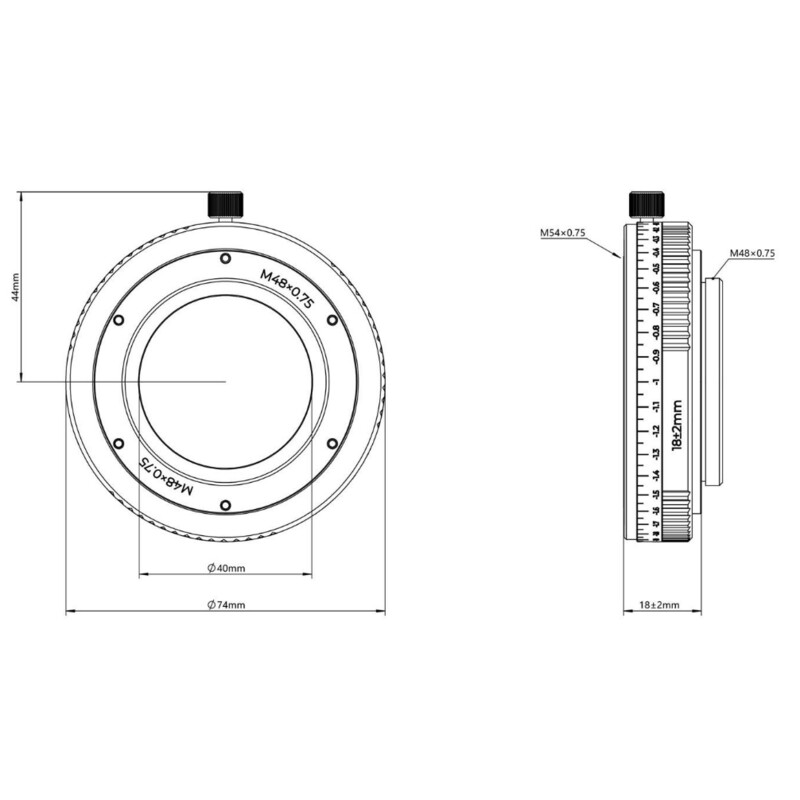 Askar Förlängningshylsa Adapter M54/M48 16-20mm