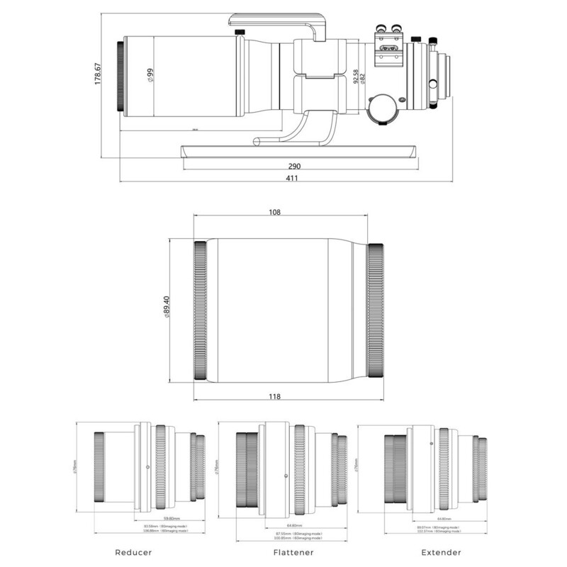 Askar Apochromatischer Refraktor AP 60/360 80/500 V OTA