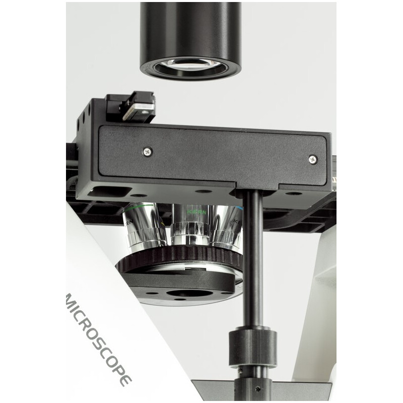 Kern Invert mikroskop OCM 167, FL, PH, trino, Abbe-N.A.-0,3-Kondensor fix, 10x-40x, Al, Dl, 5W LED