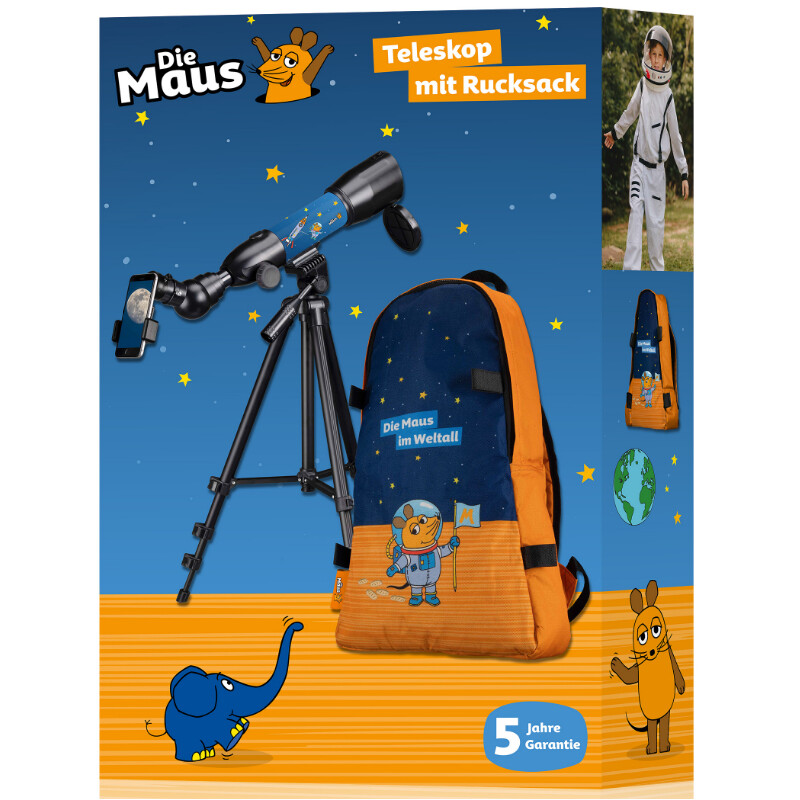 DieMaus Teleskop AC 50/350 med ryggsäck