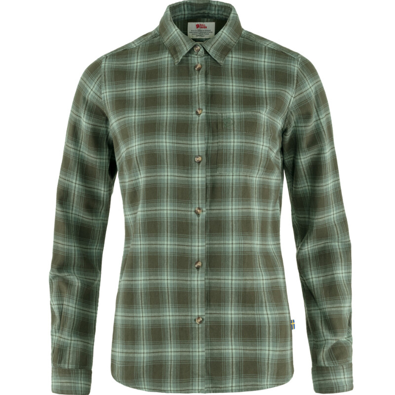 Fjällräven vik Flanellskjorta W, 662-614 Deep Forest-Patina Green, XS