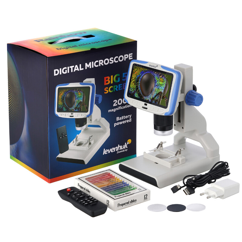 Levenhuk Mikroskop Rainbow DM500 2MP 1/2.9" 2.8µm 7-50x LCD CMOS Color Digital