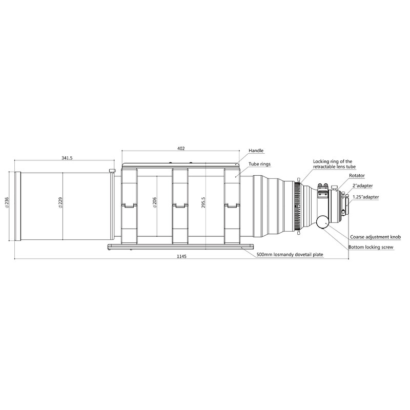 Askar Apokromatisk refraktor AP 203/1421 OTA