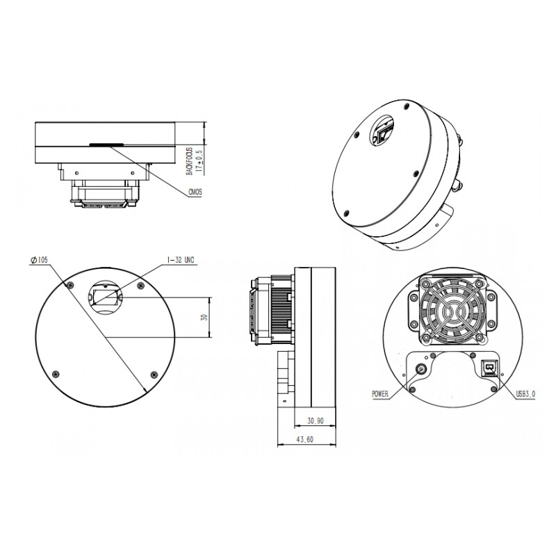 QHY Kamera miniCam8 Mono Combo